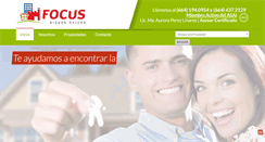 Desktop Screenshot of focusbienesraices.com