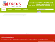 Tablet Screenshot of focusbienesraices.com